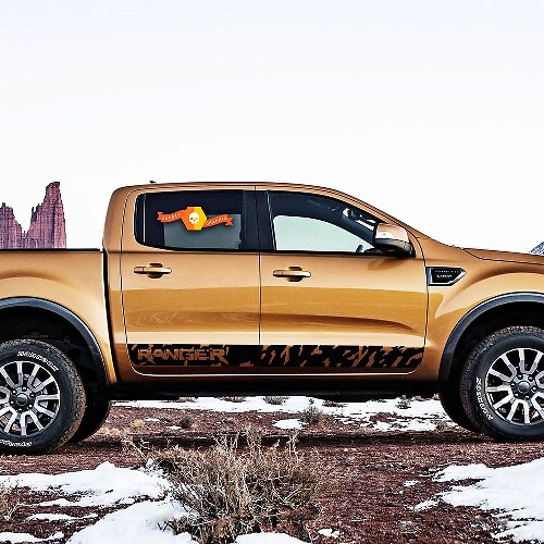 Ford Ranger Logo grafische sticker met wild zijstreep