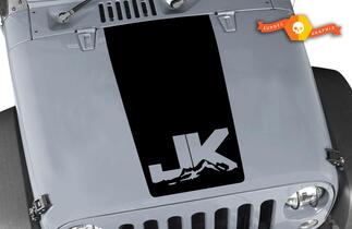 Jeep Hood Sticker Wrangler Grote Blackout Hood Vinyl Rubicon JK