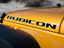 Rubicon Lettering Motorkap Vinyl Decal Kit voor Jeep Rubicon  _2