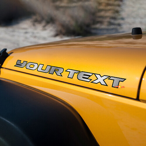 Chroom Letters Motorkap Vinyl Sticker voor Jeep Wrangler