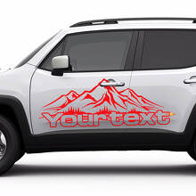Mountains Style Zijvinylstickers Set voor Jeep Renegade 3