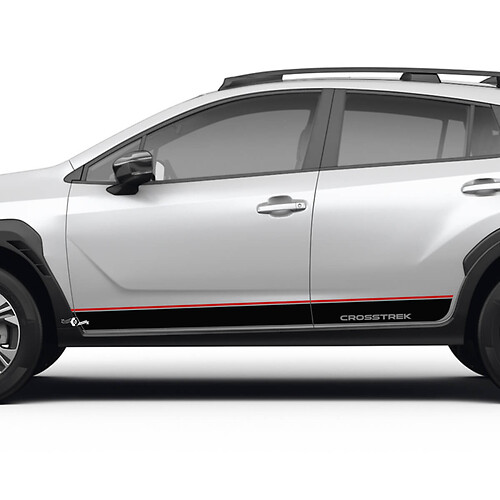 Zij deuren strepen rocker paneel voor Suba Crosstrek vinylstickers stickers graphics 2 kleuren

