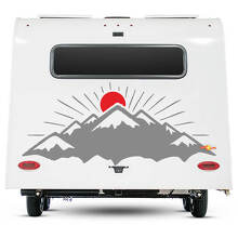 Camper Sticker Bergen en Zon RV Aanhangwagen Camperbus Auto vinyl Stickers sticker
 2