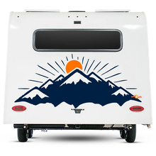 Camper Sticker Bergen en Zon RV Aanhangwagen Camperbus Auto vinyl Stickers sticker
 3