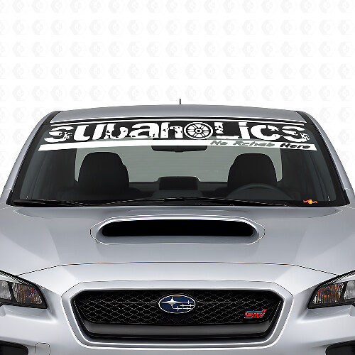 Subaholics Voorruitbanner Vinylsticker voor Suba Auto's