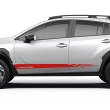 Racestijl Zijdelingse Deurstrepen Vinyl Decal Kit voor Subaru Crosstrek_2