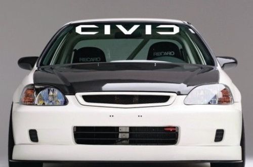 Civic-logo omgekeerde stijl voorruit vinyl decal sticker voor Honda Civic