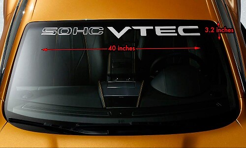 SOHC VTEC voorruitbanner vinylsticker voor Honda-auto's