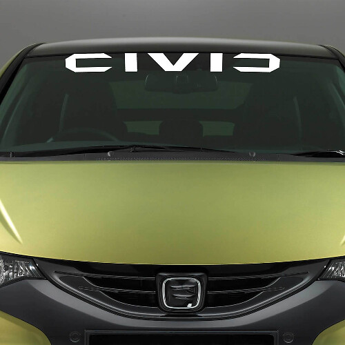 Civic Lettering voorruit vinyl decal voor Honda Civic