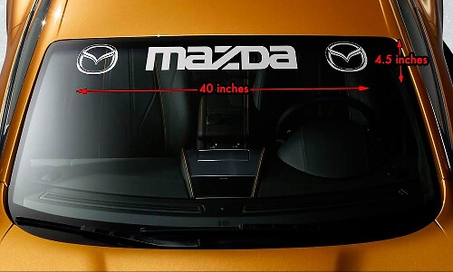 MAZDA STYLE #3 Windscherm Banner Vinyl Langste Laatste Premium Decal Sticker 40