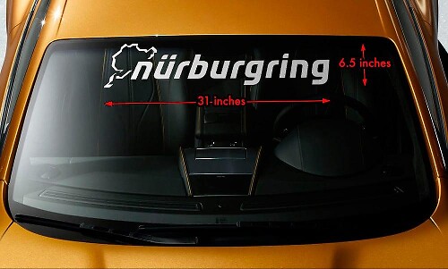 Nürburgring Voorruitbanner Vinyl Sticker voor Auto's