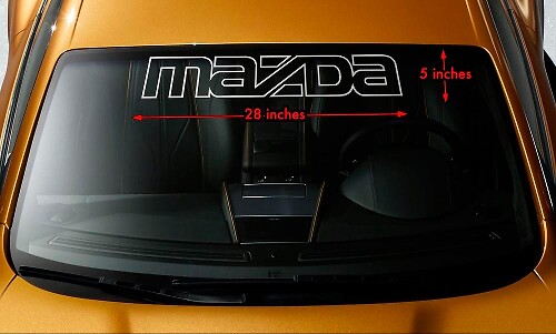 MAZDA OVERZICHT Voorruit Banner Vinyl Langdurige Sticker Sticker 28