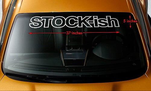 STOCK-achtige Voorruit Banner Vinyl Decal voor Auto's