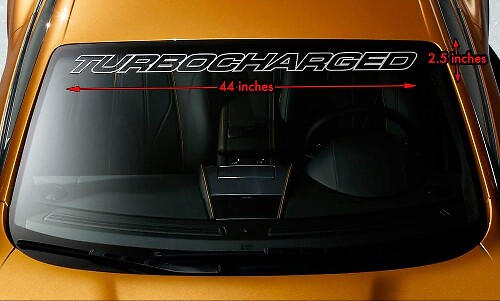 Turbo met kettinglijn Voorruitbanner Vinyl Sticker voor Auto's
