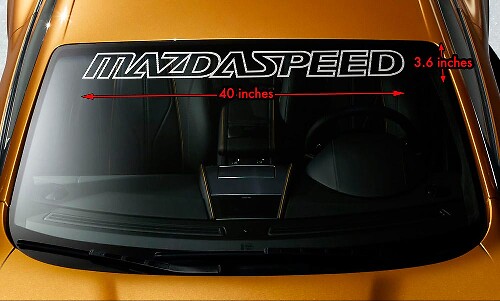 Mazdaspeed Windshield Banner Vinyl Decal voor Mazda