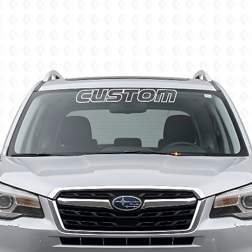 Aangepaste omlijnde voorruitbanner vinylsticker voor Subaru Forester