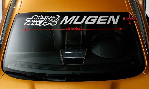 Mugen Stijl Voorruit Banner Vinyl Sticker voor Honda