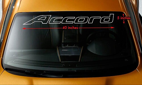 Accord Outline Voorruit Banner Vinyl Decal voor Honda Accord