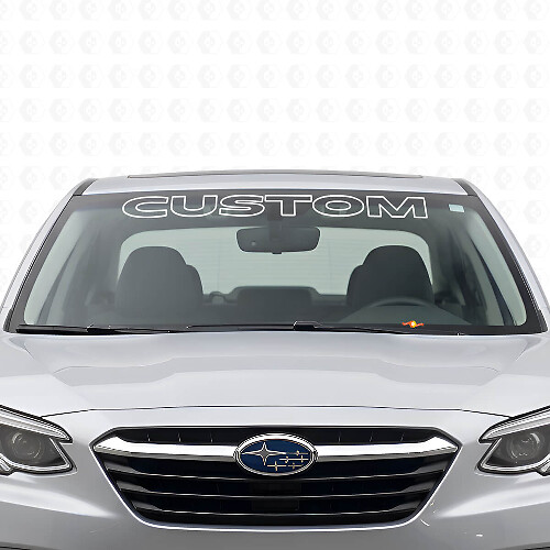 Aangepaste Omlijnde Voorruitlettering Vinyl Sticker voor Subaru Legacy