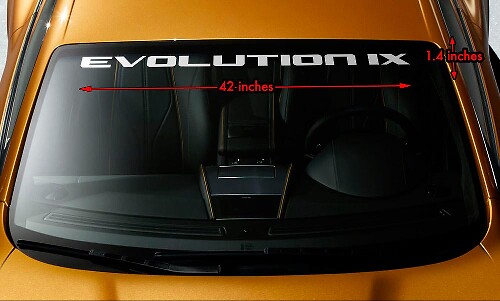 MITSUBISHI EVOLUTION IX 9 EVO WRC Windscherm Banner Vinyl Decal Sticker 42x1.4