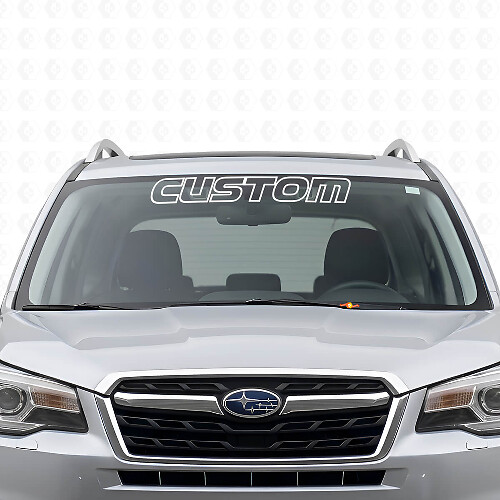 Aangepaste omtrek voorruitlettering vinylsticker voor Subaru Forester