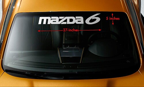 Mazda 6 Logo Voorruit Vinyl Decal Sticker voor Mazda Mazda6