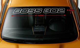 BOSS 302 MUSTANG OUTLINED Premium Windscherm Banner Vinyl Decal Sticker 41x4