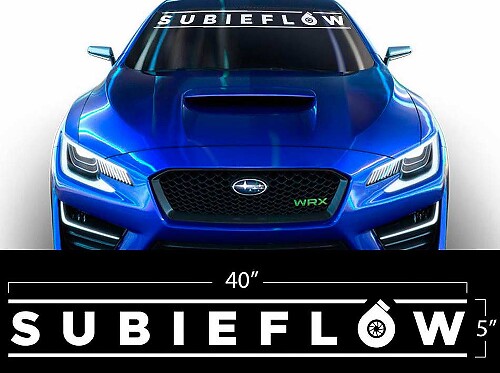 Subieflow Voorruit Banner Vinyl Sticker voor Subaru WRX STI BRZ