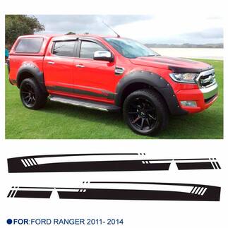 2 stuks zijstreep grafische vinyl sticker voor Ford Ranger 2014 ranger sticker