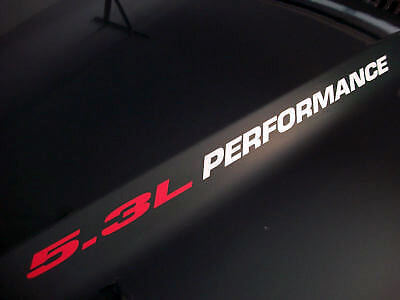 5.3L PRESTATIE (set) Motorkap sticker decals embleem 2 voor Chevy Silverado GMC Sierra
