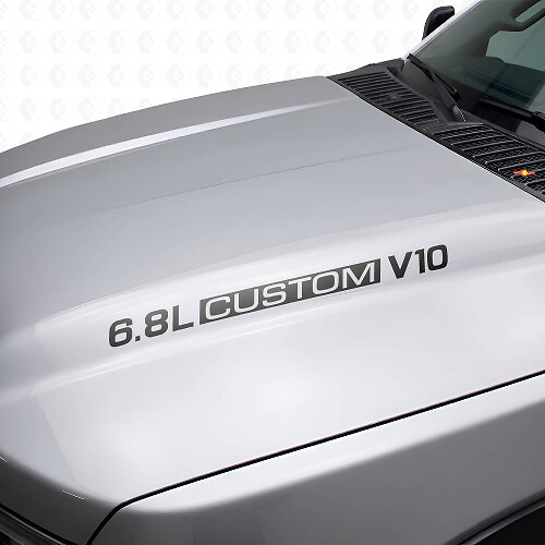 6.8L Custom V10 Motorkap Vinyl Stickers voor Musclecar F-250/350 Super Duty Excursion