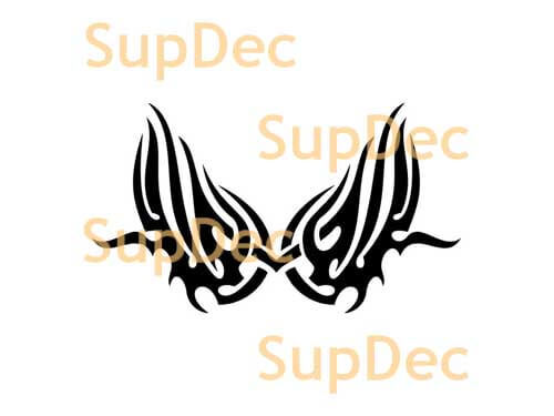 Symmetrische Tribal Vlammen Vinyl Decal Sticker Voor Auto's