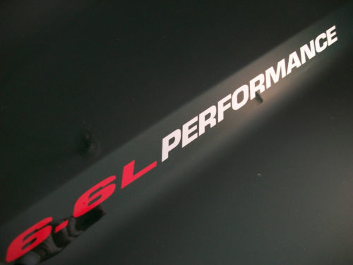 6.6L PERFORMANCE (paar) Hood vinyl sticker emblemen embleem Chevrolet GMC Duramax