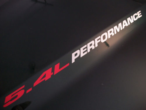 5.4L PERFORMANCE (paar) Motorkap sticker emblemen embleem Ford F150 F250 Expedition