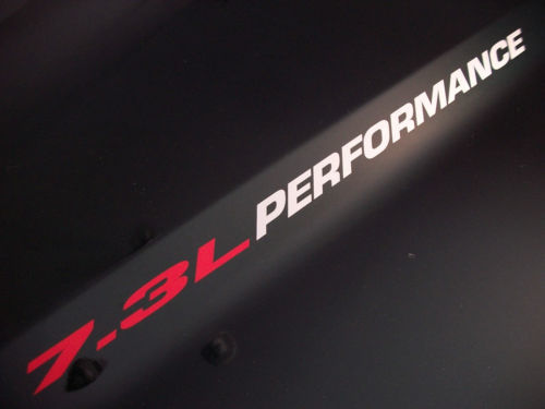 7.3L PERFORMANCE (paar) Motorkap vinyl sticker stickers embleem Ford Powerstroke