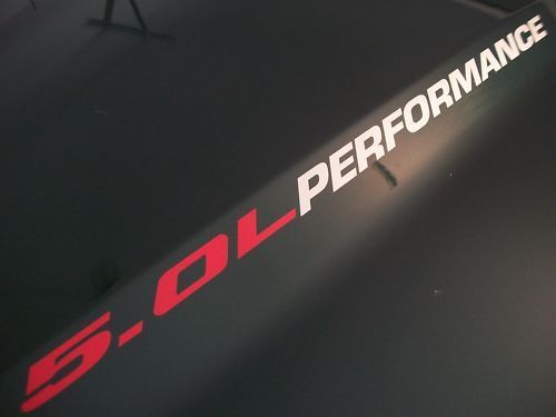 5.0L PERFORMANCE Hood vinyl stickers embleem 302 V8 Ford Mustang GT F150 2011 2012