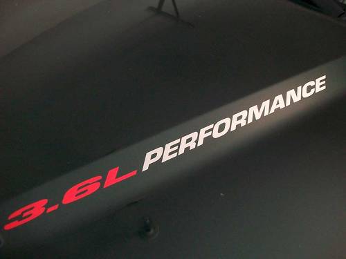 3.6L PERFORMANCE Motorkapstickers 2010 - 2020 Chevrolet Camaro RS V6