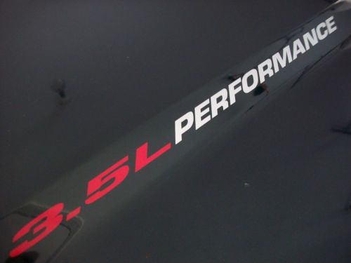3.5L PERFORMANCE Motorkapstickers Ford F150 Ecoboost Twin Turbo 2010 - 2020
