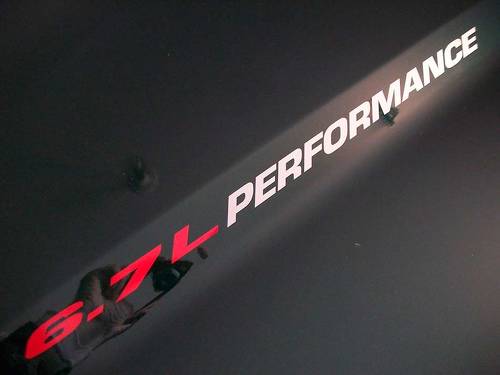 6.7L PERFORMANCE Motorkapstickers Ford F250 F350 Powerstroke Turbo Diesel 2011 2012