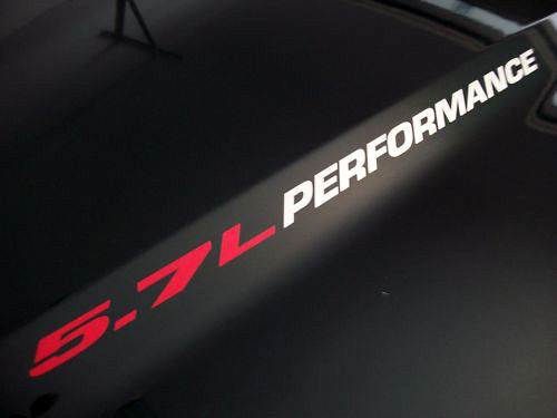 5.7L PERFORMANCE (paar) Motorkapstickers embleem Hemi Dodge Ram Chevy Silverado 1500