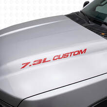 Nieuwe 7.3L POWERSTROKE Hood sticker embleem stijl sticker Musclecar F250 F350 Turbo Diesel
_4