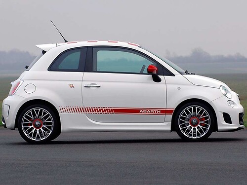Gemerkt Racestrepen Zijdelings Vinyl Decal Sticker voor Fiat 500 Abarth