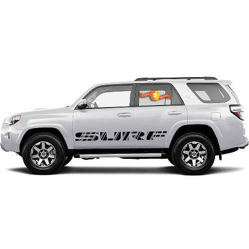 Toyota 4Runner Surf stickers in retrostijl met grafische zijstrepen