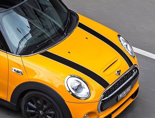 Mini Cooper F56 Hood Stripes Graphics Sticker Sticker John Cooper Works Stripe-1
