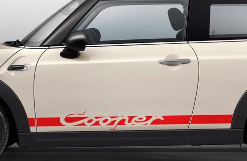 Mini Cooper S F56 2014-2016 - zijstrepen graphics Porsche Carrera RS style-1