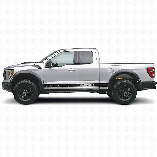 Aangepaste Zijkanten Outline Strepen Vinyl Decal Kit voor Musclecar truck