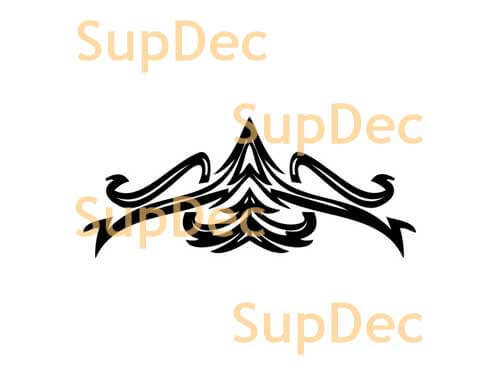 Tribal stijl gebogen vlammen vinyl decal sticker