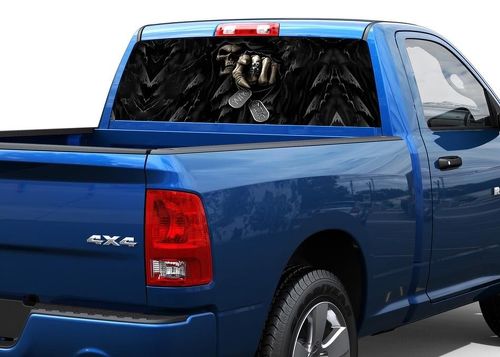 You Next Skull Skeleton Fear Achterruit Decal Sticker Pick-up Truck SUV Car