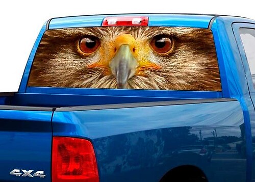Eagle Face achterruit vinylsticker voor pick-up trucks en SUV's
