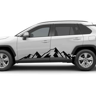 Bergen Rocker Panel zijdeuren sticker sticker voor Toyota Rav4 Rav 4
